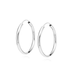 Cercei rotunzi argint rodiat Ø20 mm x 2 mm Creole DiAmanti KSZ2020ER-DIA (Argint 925‰ 1,7 g.)